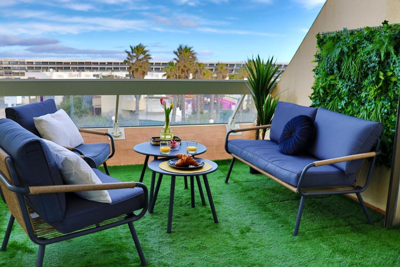 'Cap Confession' - Naturiste - Sea View - Beach - Parking -Air Conditionaire Agde Eksteriør billede